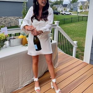 Sachin & Babi White Ivory Bridal Graduation Mini Dress